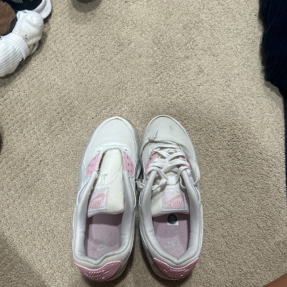 Nike Kids Pink and White Sneakers - Picture 1 of 2
